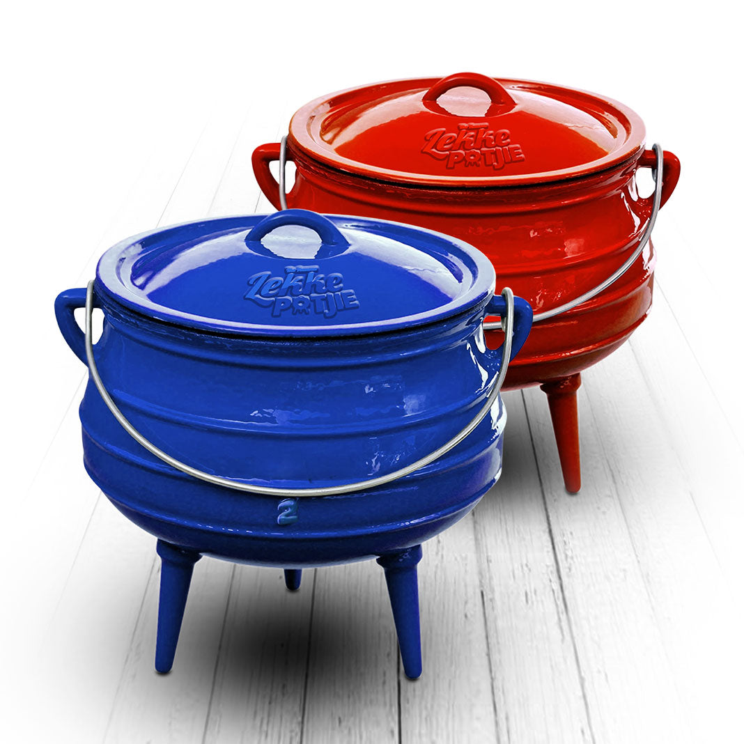 Lekke - Three Legged Potjie Pot 7.8L - RED (#3)