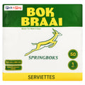 Springbok White Serviettes 50ea