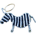 Earth Africa Beaded Keyring - Zebra