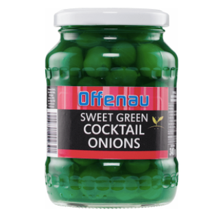 Offenau Cocktail Onions - GREEN 340g Jar