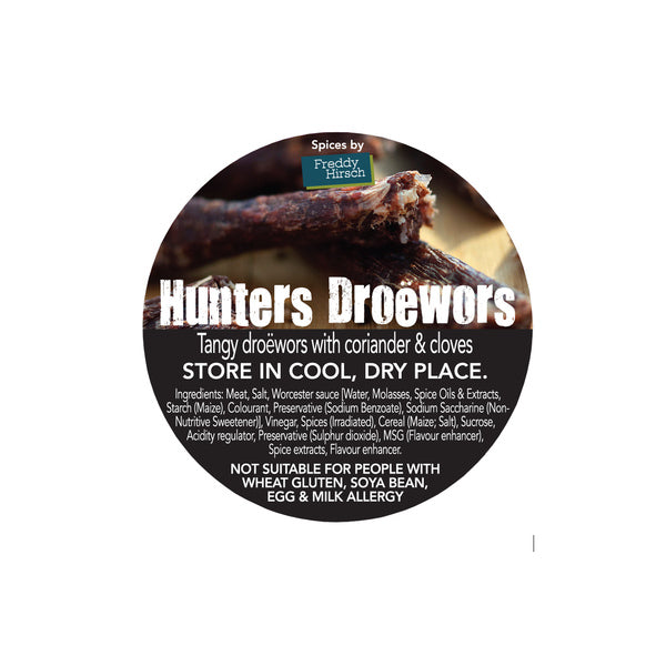 Label - Freddy Hirsch Hunters Droewors - 150/Roll