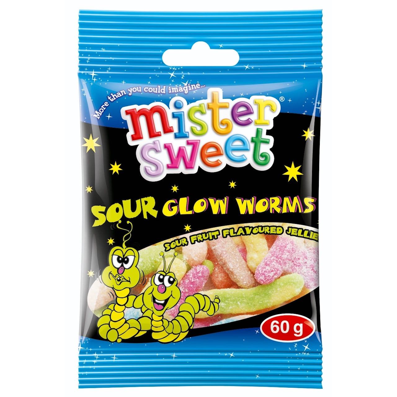 Mr Sweet Mini Sour Glow Worms 60g