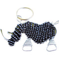 Earth Africa Beaded Keyring - Black Rhino