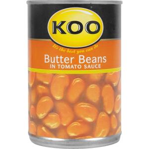 Butterbeans in Tomato Sauce Koo 410g