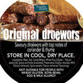 Label - Freddy Hirsch Original Droewors - 150/Roll