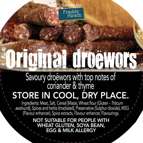Label - Freddy Hirsch Original Droewors - 150/Roll