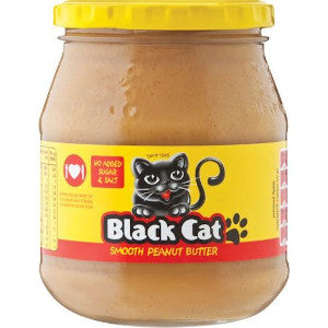 Black Cat Peanut Butter - Smooth 400g NO SUGAR or SALT